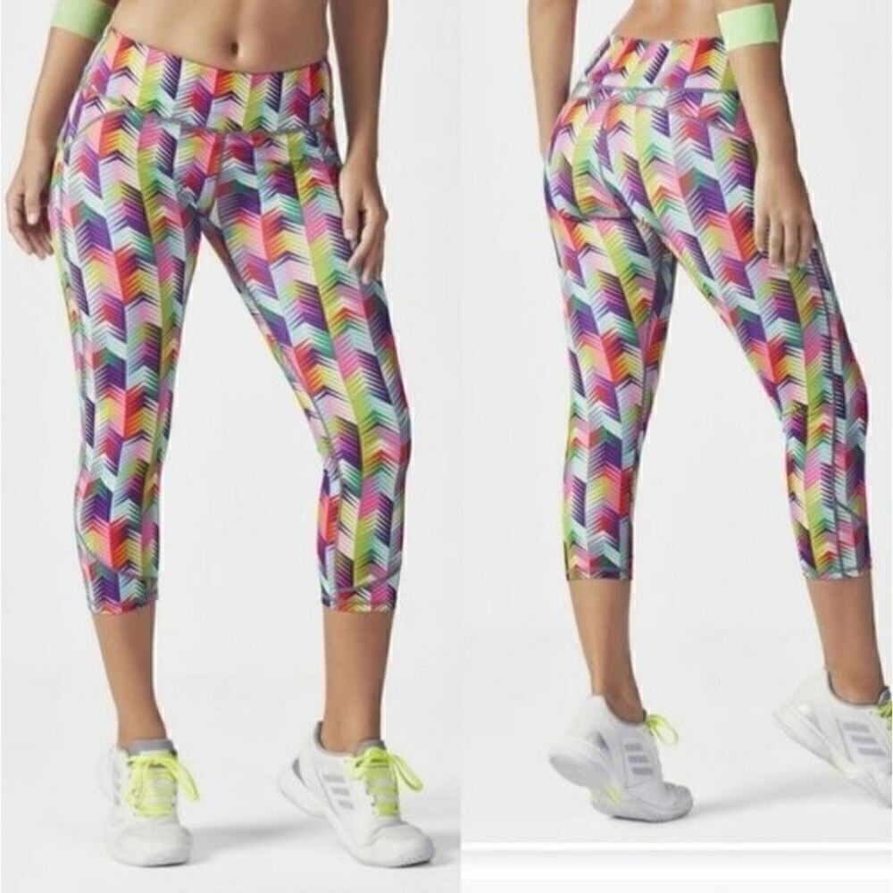 Fabletics Lima Capri Max-Compression Colorful Leggings, Size Medium- - Picture 12 of 12
